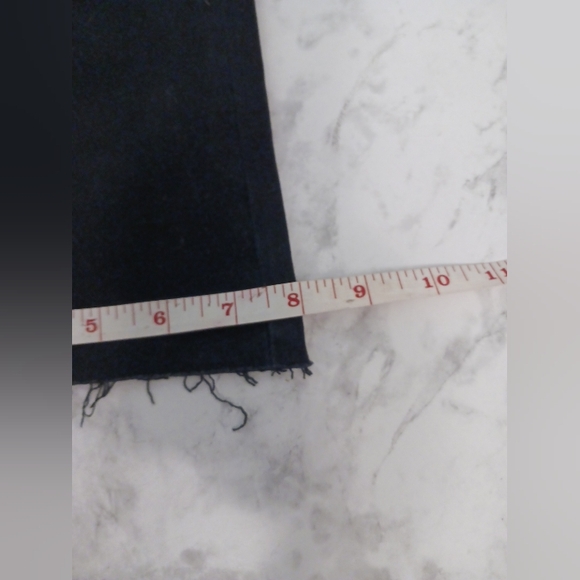 Cavalli Class NWOT High Rise Straight Leg Dark Jeans Raw Hem Distressed Sz.25 - Picture 7 of 12